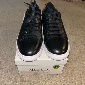 Robert Graham Artfibers leather sneakers 9.5 Black